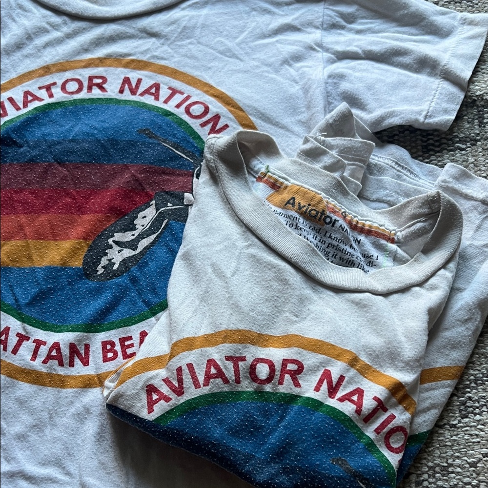 Aviator Nation Kids White Tee with Colorful Graphic - Picture 4 of 7